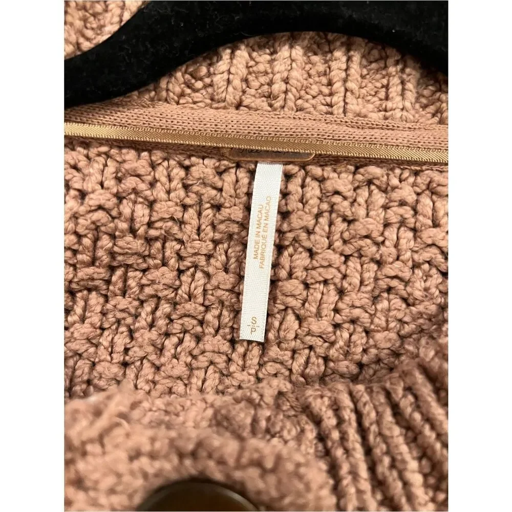 Free People Bonfire Cable Knit Cardigan Women's Sweater - Size Small - Picture 6 of 6